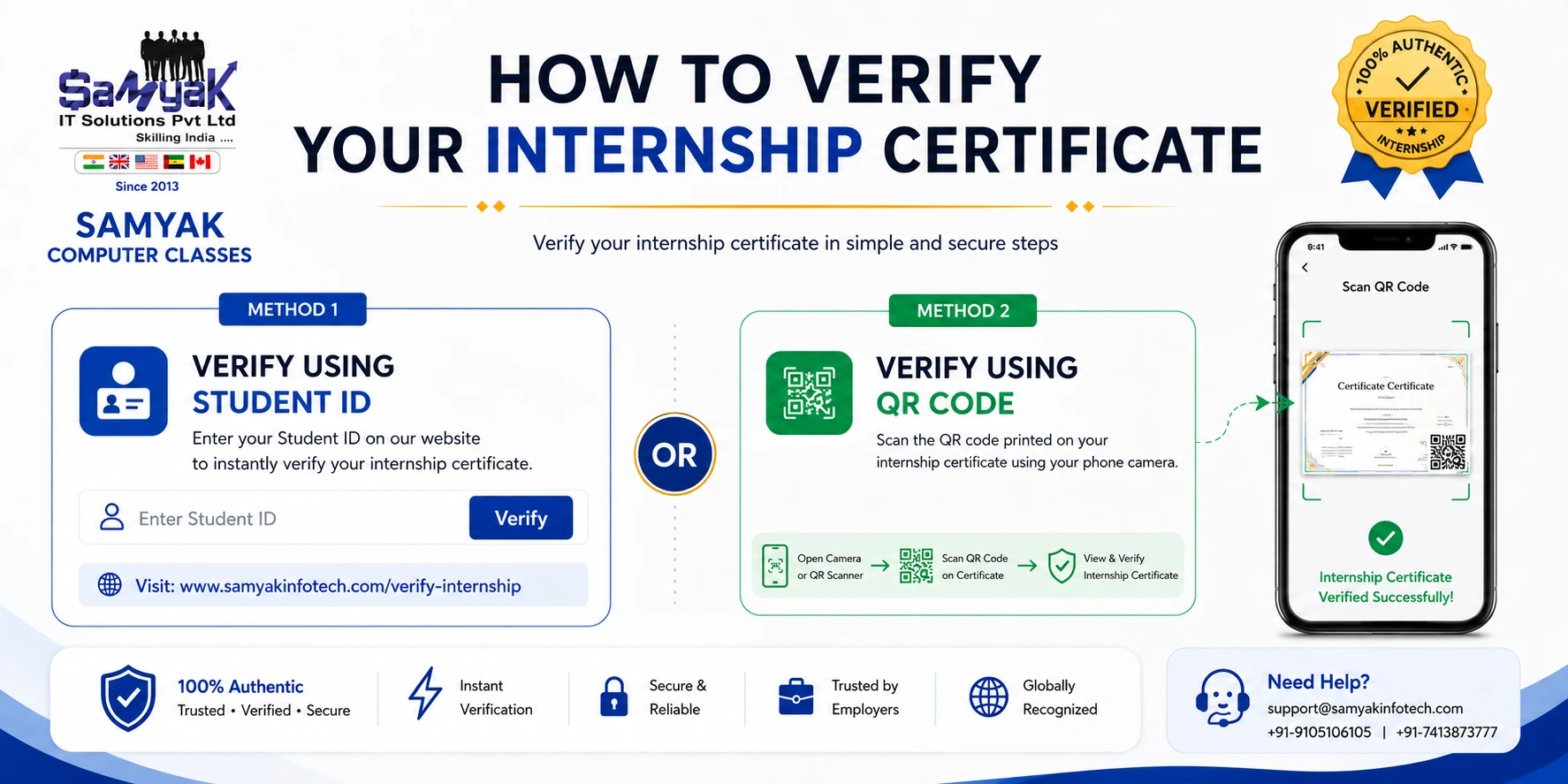 How to verify your internship certificate